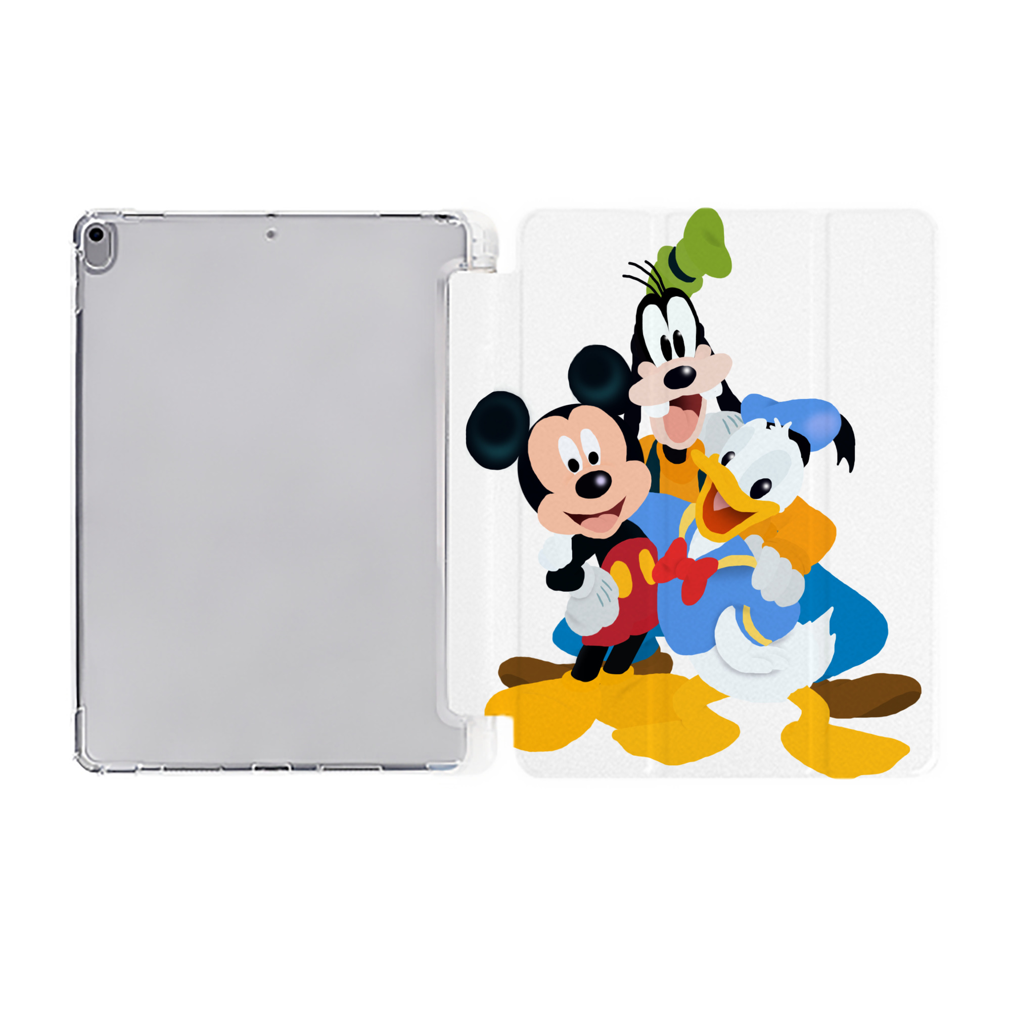 ミッキーマウス Mickey Mouse IPad ケース ペン収納付き 三つ折りスタンド PUレザー×シリコン 対応機種9.5/10.5/10.9インチ